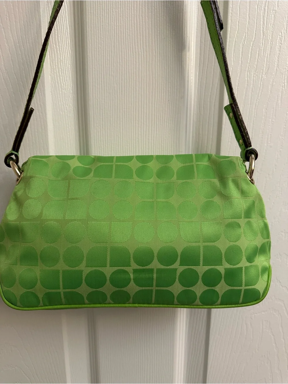 kate spade Lime Green Patterned Shoulder Bag